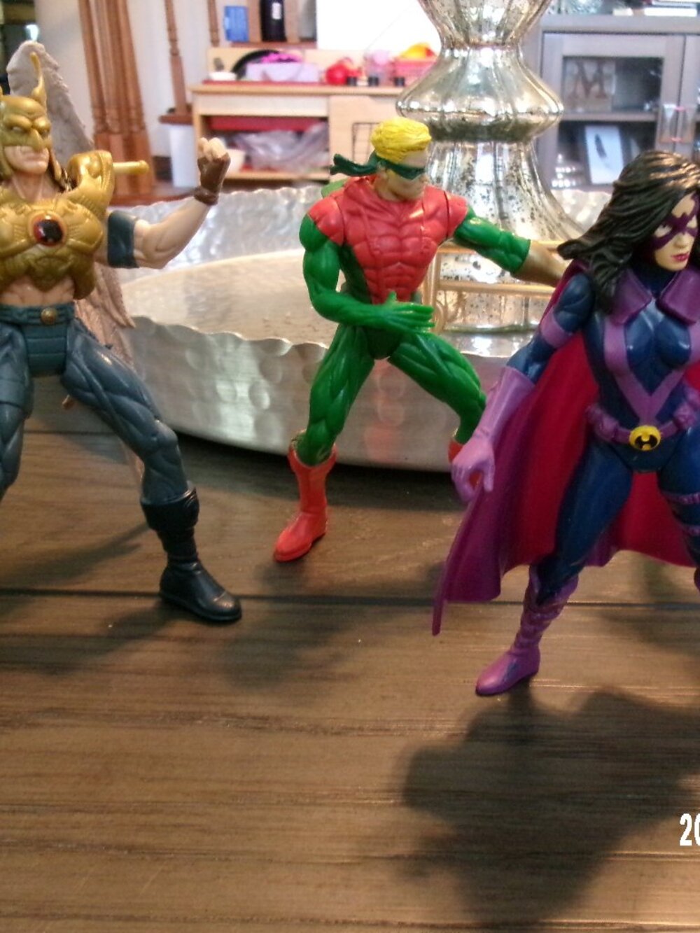 1996 DC Comics Kenner TOTAL JUSTICE Lot 4 Vintage Action Figures Hawkman, Flash
